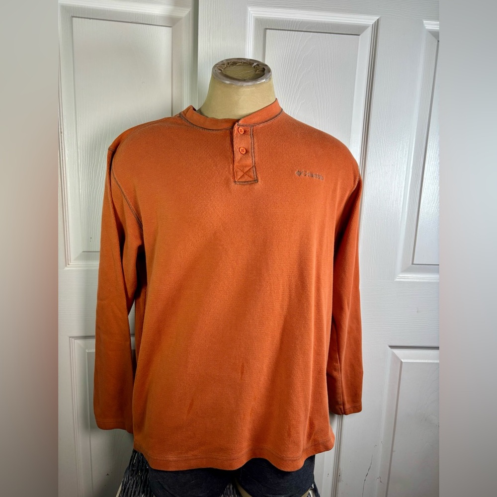 Columbia Men's Rust Long Sleeve Henley